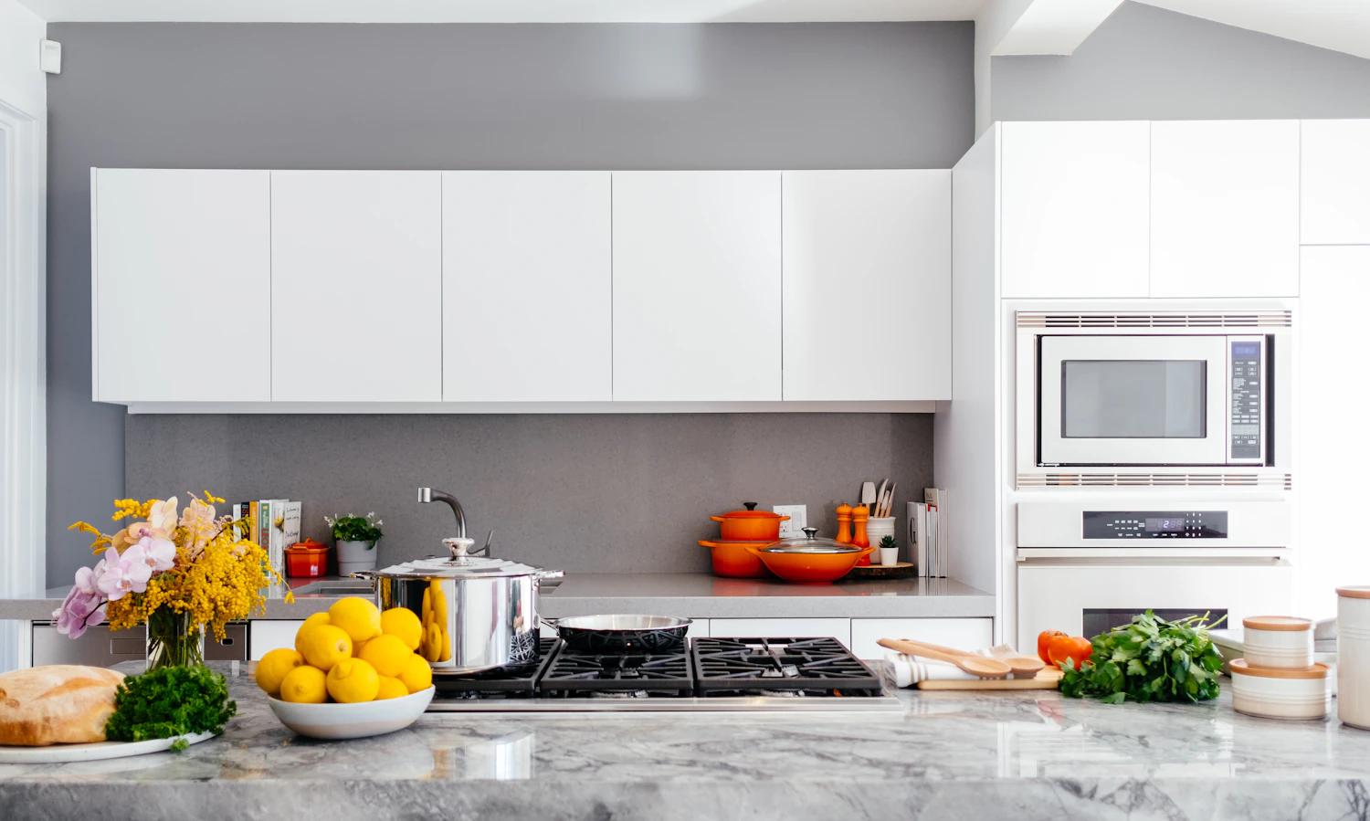 Home kitchen and cooking workspace